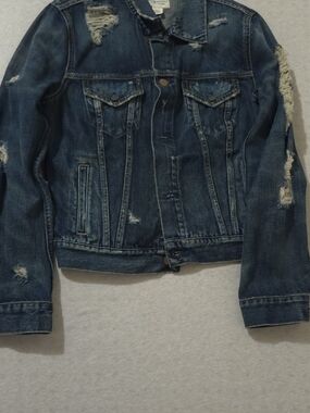 Denim & Supply Ralph Lauren Distressed Dark Blue Jean Jacket